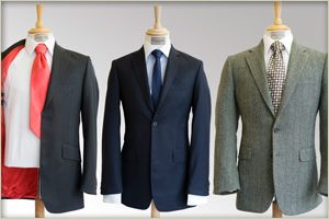 three bespoke suits